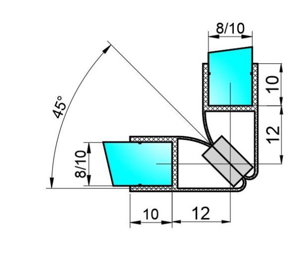 Уплот.для душ.кабины PS-10-M