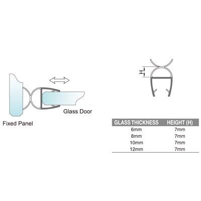 Уплот.для душ.кабины PS-11C