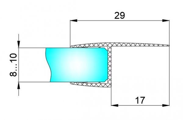 Уплот.для душ.кабины PS-10-M